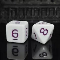 Thumbnail for 7pcs Dice Acrylic Blend Purple Font Solid White