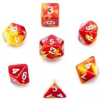 Thumbnail for 7pcs Dice Acrylic Blend White Font Yellow Red