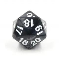 Thumbnail for 6pcs d20 Dice Acrylic Spindown Black White Purple Blue Red Green