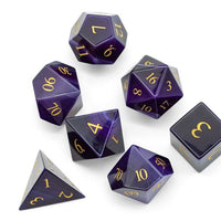 Thumbnail for Purple Agate Gemstone - 7pcs RPG Dice Set