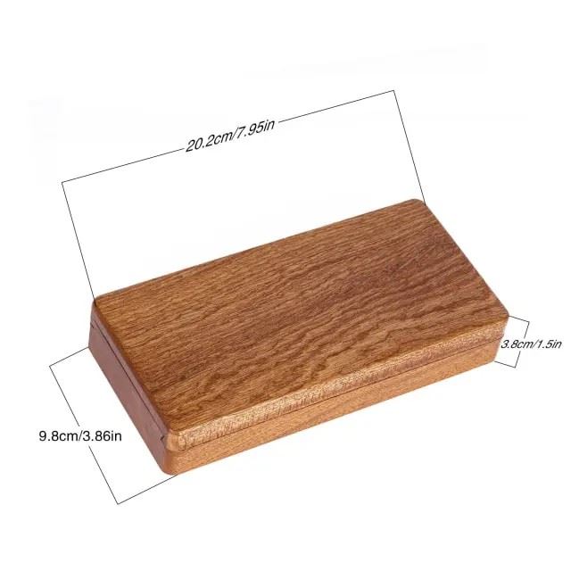 Plain Sapele Wood with 7 Slots -  Magnetic Dice Storage