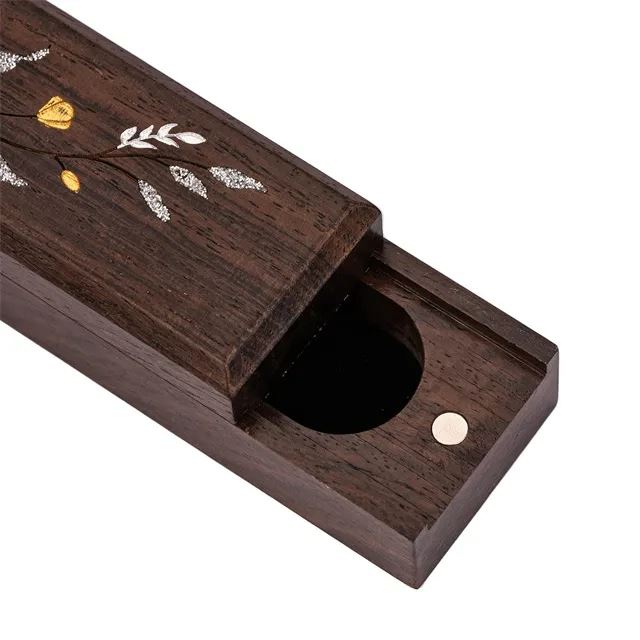 Flowers on Monzo Wood - Magnetic Dice Storage