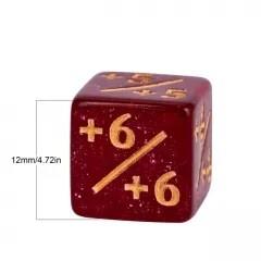 10pcs D6 12mm Dice Acrylic Gold Font Counter Numbers Brown