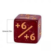 Thumbnail for 10pcs D6 12mm Dice Acrylic Gold Font Counter Numbers Brown