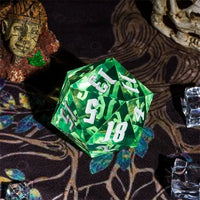 Thumbnail for Clear & Green Sharp Acrylic - D20 RPG Dice