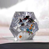 Thumbnail for Snowman in Clear Sharp Resin - D20 RPG Dice