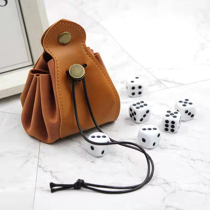 Brown PU Leather Open Tray - Storage Bag