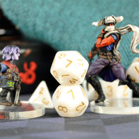 Thumbnail for Silk White Acrylic - 7pcs RPG Mini Dice Set