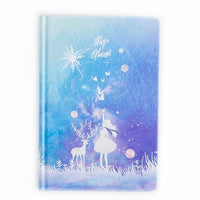Thumbnail for Starlight Stag Girl on Blue - B6 Hardback Notebook