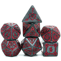 Thumbnail for Castle on Grey Resin - 7pcs RPG Oversized Dice Set