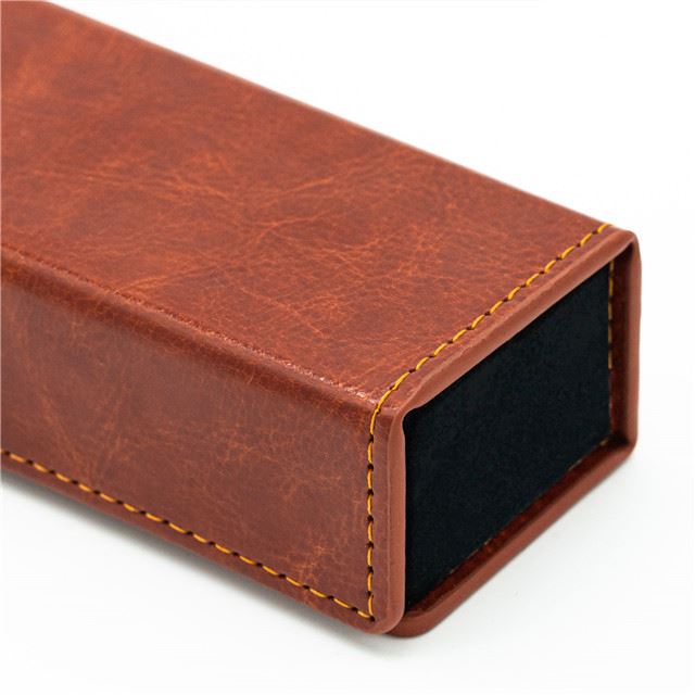 Brown Top PU Leather - Magnetic Flip Dice Storage