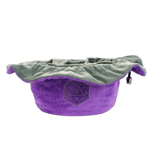 Purple Bag with Compartments - Soft Dice Storage