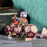 Thumbnail for Glitter in Plum Acrylic - 7pcs RPG Mini Dice Set