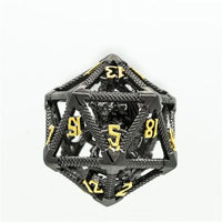 Thumbnail for Dragon in Black Metal - Hollow D20 RPG Dice