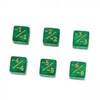 Thumbnail for 10pcs D6 12mm Dice Acrylic Gold Font Counter Numbers Green