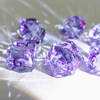 Thumbnail for 7pcs Dice Gem Glass Facet Purple Font Purple (HS)