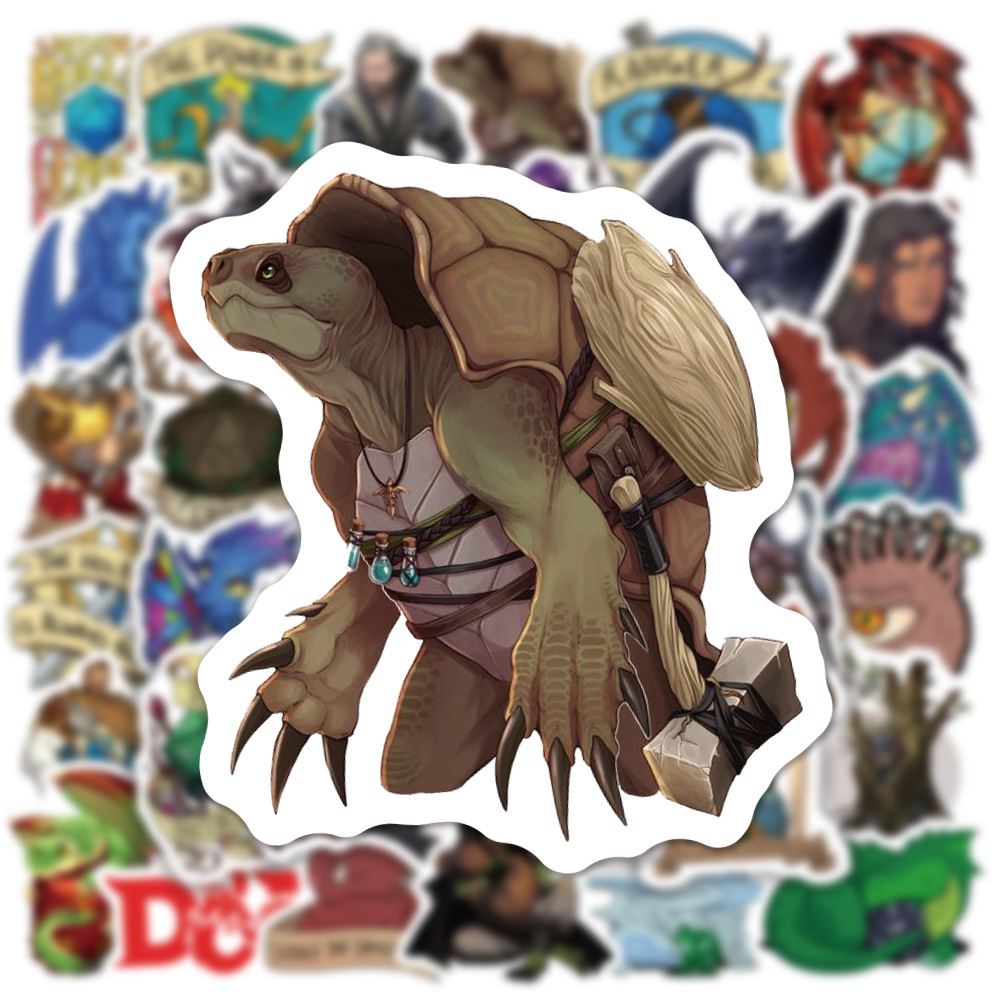 50pcs DND Characters Stickers - Novelty