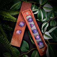 Thumbnail for Glitter in Purple & Pink Resin - 7pcs RPG Full Dice Set