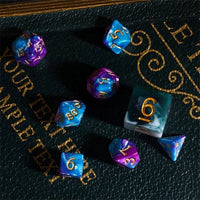 Thumbnail for Blend of Purple & Purple Acrylic - 7pcs RPG Mini Dice Set