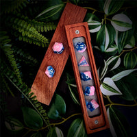 Thumbnail for Layered Blue & Pink Resin - 7pcs RPG Full Dice Set