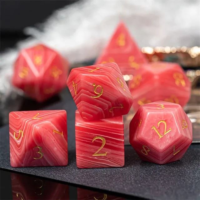 Goldstone Gemstone - 7pcs RPG Dice Set