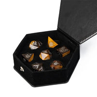 Thumbnail for Beasts on Tigers Eye Gemstone - 7pcs RPG Dice Set