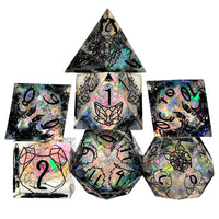 Thumbnail for Beasts on Clear with Candy Sharp Resin - 7pcs RPG Dice Set