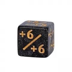 10pcs D6 12mm Dice Acrylic Gold Font Counter Numbers Grey