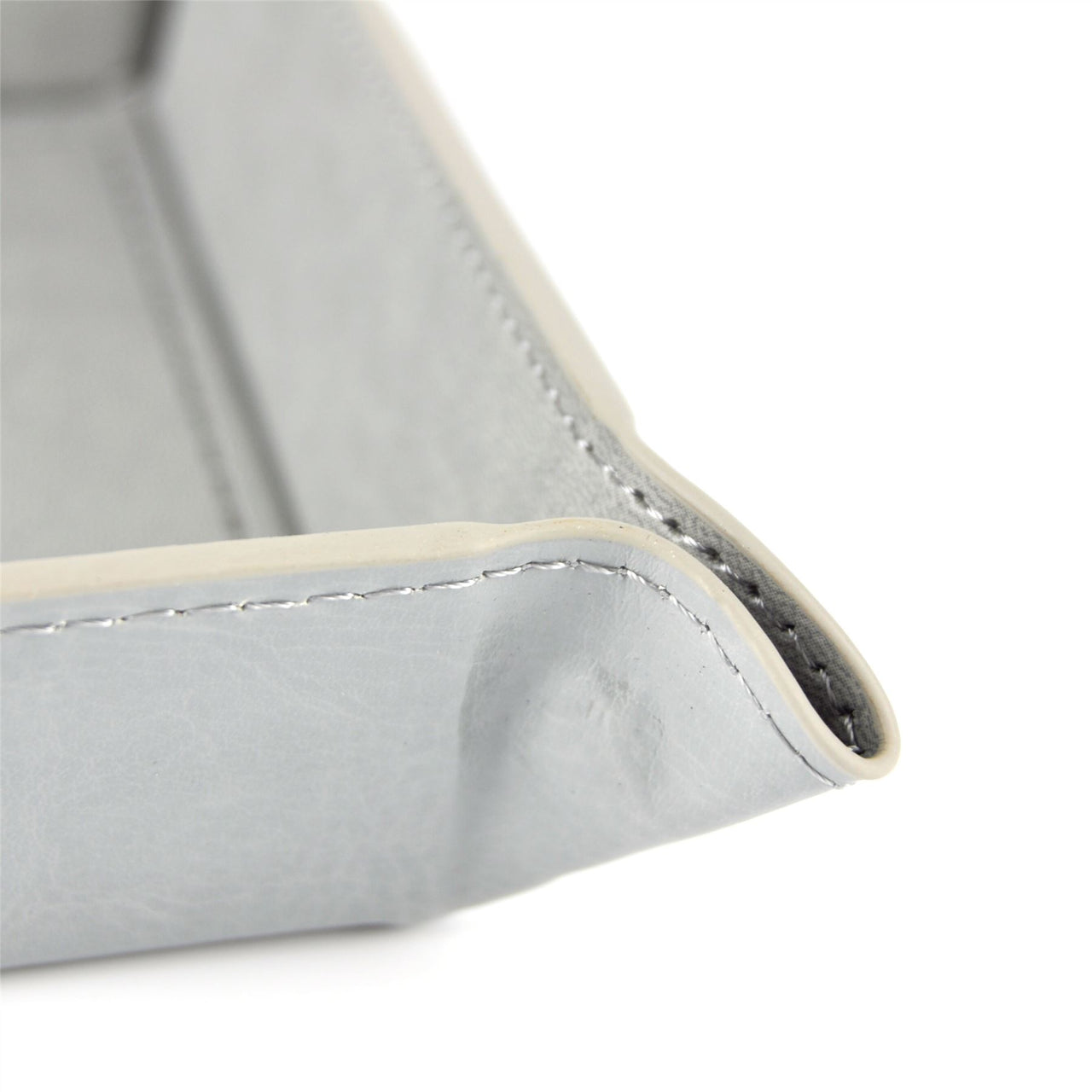 Grey PU Leather - Square Hard Dice Tray