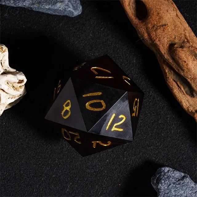 Ebony Wood - D20 RPG Dice