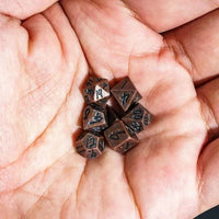 Thumbnail for Worn Wash and Copper Dwarven Totem with Mini Dice - Pendant