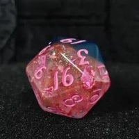 Thumbnail for 7pcs Dice Resin Glitter Pink Font Pink Blue