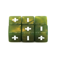 Thumbnail for 16mm Green Counter Acrylic  - 6pcs D6 RPG Dice Set