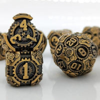 Thumbnail for 7pcs Dice Metal Clockwork Cogs Gears Bronze