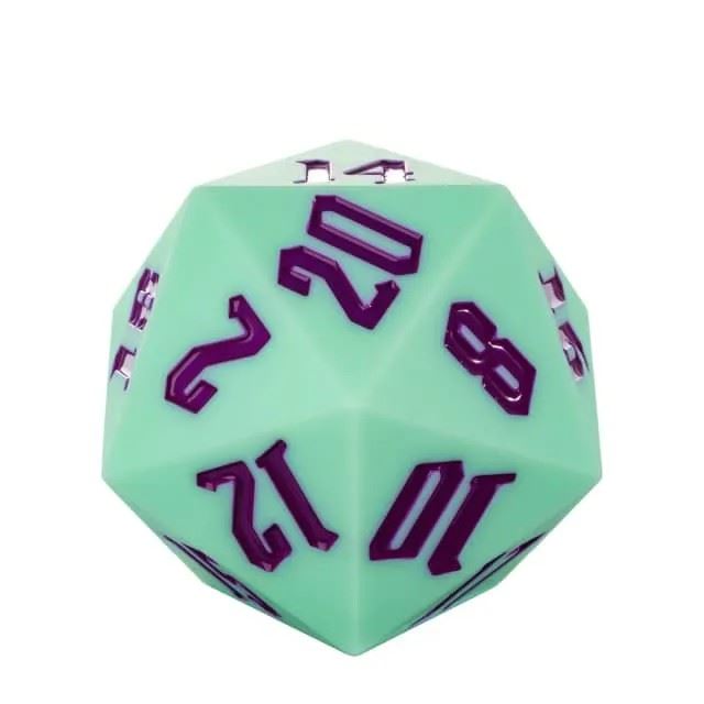 Black on Solid Pink Silicone - D20 RPG Dice