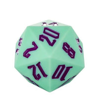 Thumbnail for Black on Solid Pink Silicone - D20 RPG Dice