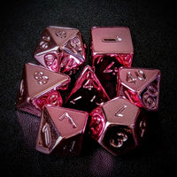 Thumbnail for Pink Metallic Acrylic - 7pcs RPG Dice Set