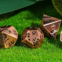 Thumbnail for Lotus Flower in Copper Metal - 7pcs RPG Dice Set