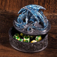 Thumbnail for Blue Resin Sleeping Dragon - Dice Storage