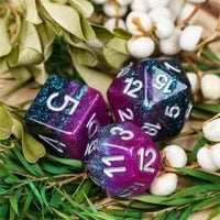 Thumbnail for 7pcs Dice Resin Layer Silver Font A Sexual Blue Purple