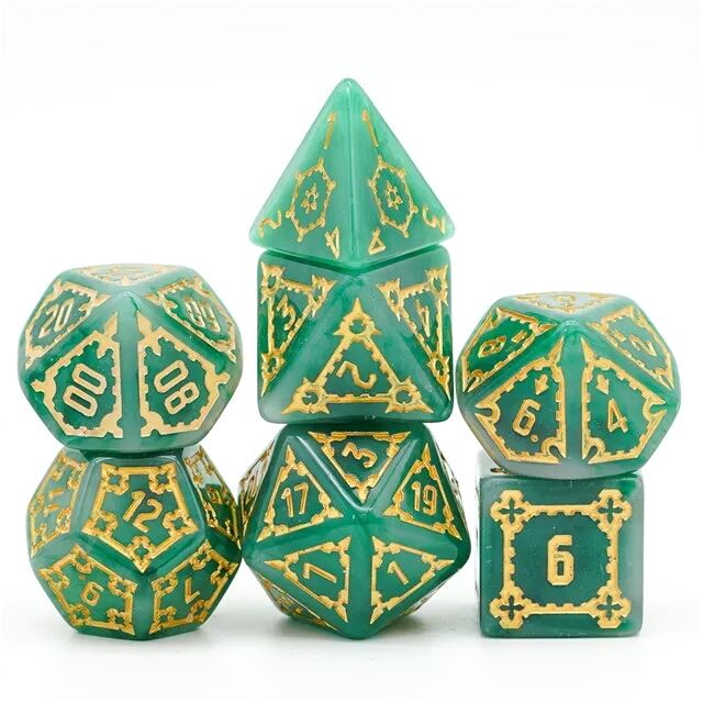 Castle on Purple Resin - 7pcs RPG Oversized Dice Set