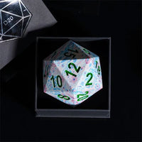 Thumbnail for Flowers on Hydro Dipped Resin  - 55mm D20 RPG Dice