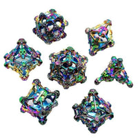 Thumbnail for 7pcs Dice Metal Hollow Skull Frame Rainbow