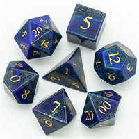 Thumbnail for Blue Lapis Lazuli Gemstone - 7pcs RPG Dice Set