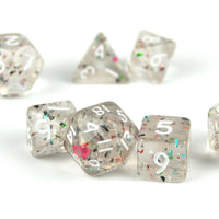 Thumbnail for Glitter in Clear Acrylic - 7pcs RPG Mini Dice Set