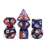 Thumbnail for 7pcs Dice Acrylic Mini White Font Brown Purple