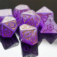 Thumbnail for Castle on Blue Resin - 7pcs RPG Oversized Dice Set