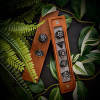 Thumbnail for 7pcs Dice Metal Druid Vine Wash Silver