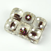 Thumbnail for Brown Donut in Clear Resin - 6pcs D6 RPG Dice Set