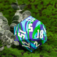 Thumbnail for Blue & Green Layered Silicone - D20 RPG Dice